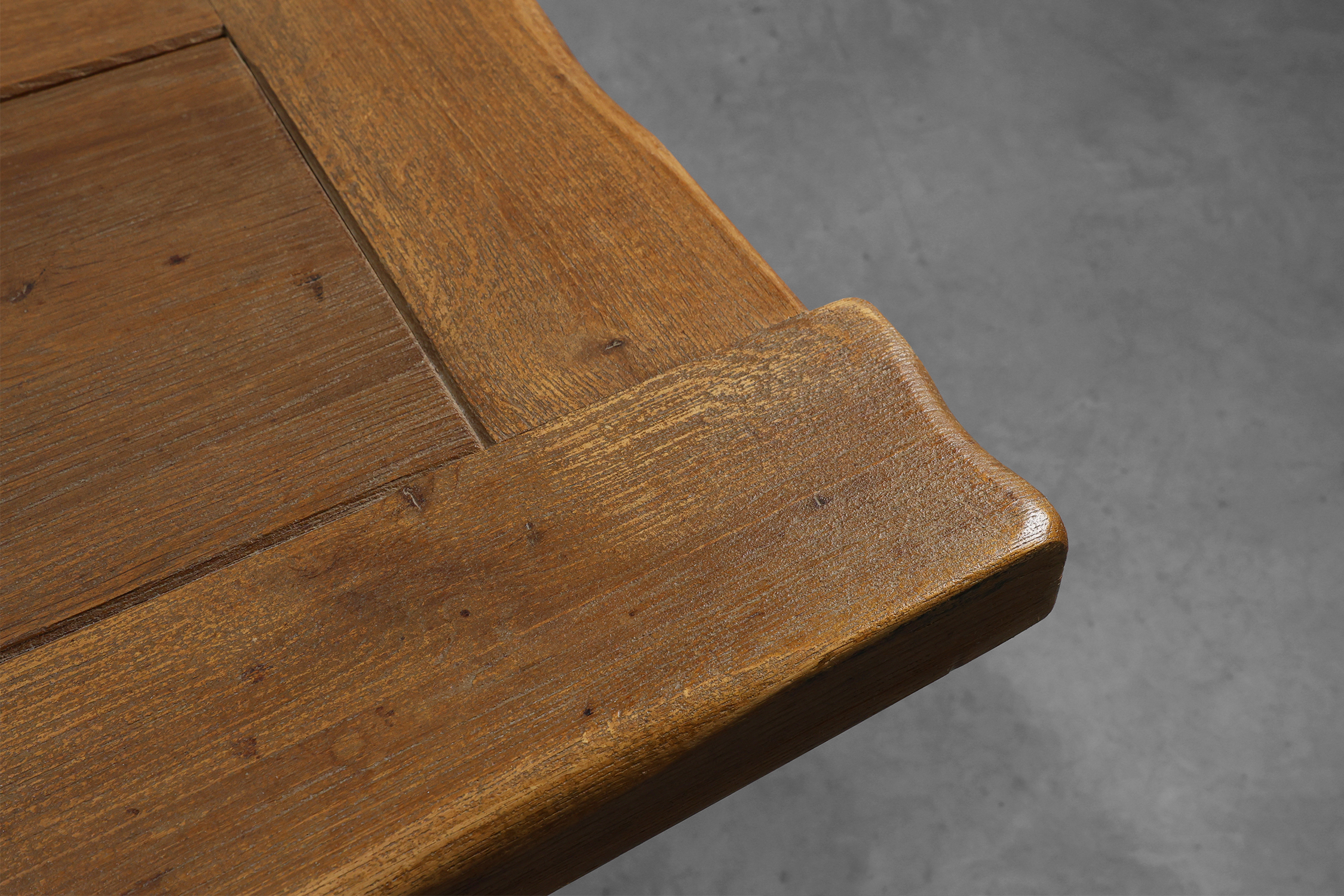 Brutalist Mid-century Oak Dining Table, Belgium 1960sthumbnail